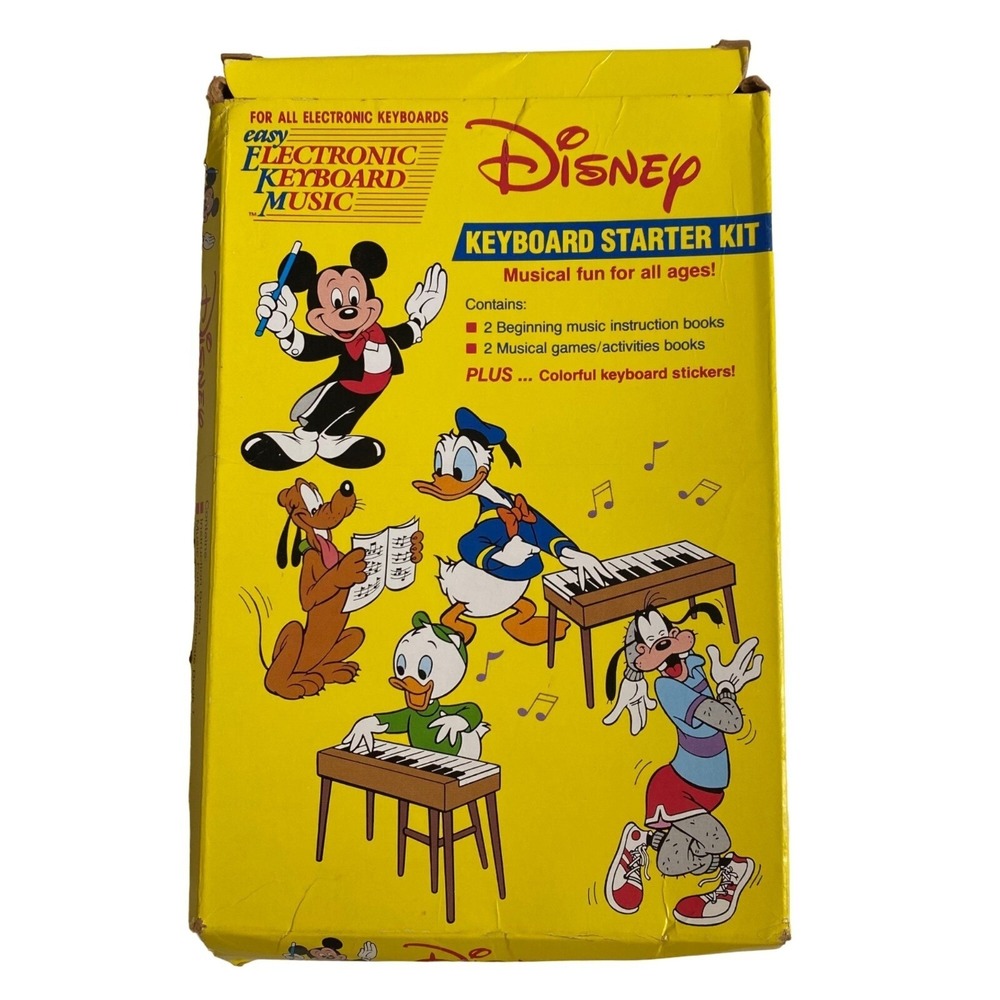 Vintage 80s Disney Keyboard Starter Kit‎ Boxed Set Music Instruction Song Books